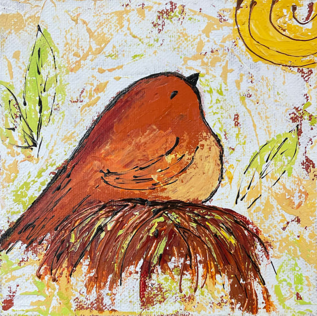 Little Orange Bird & Sun