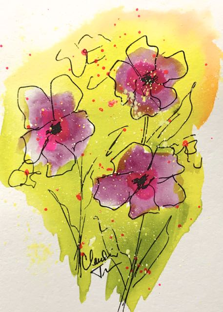 Miniature Purple & Pink Flowers